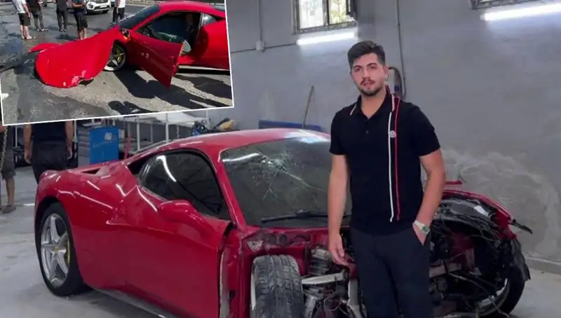 15 Milyonluk Ferrari, Sahibiyle Buluşmadan Hurdaya Döndü